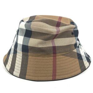BURBERRY 8052981 check hat hat bucket hat bob hat hat cotton Beige/Brown